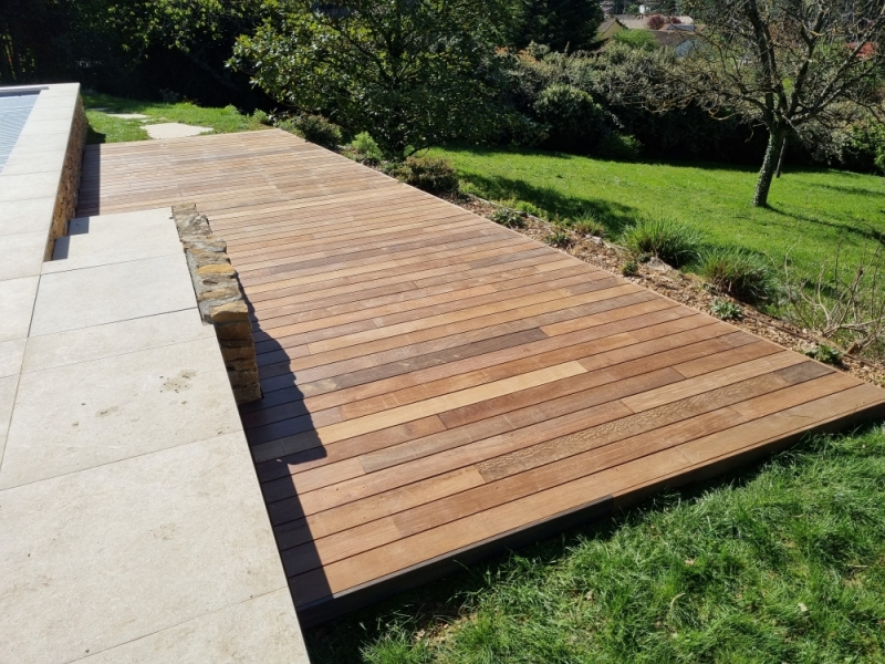 Création d'une terrasse en bois Ipé - Saint Cyr au Mont d'Or